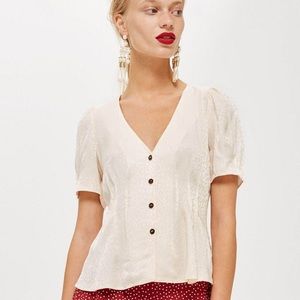 NWOT leopard Topshop blouse